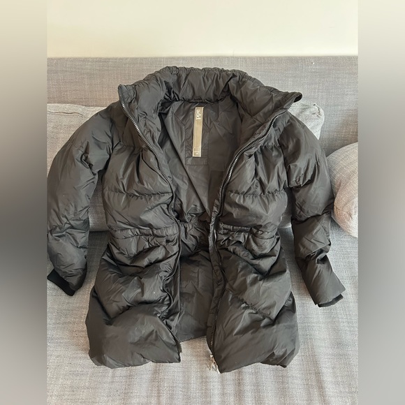 ADD Down Puffer Jacket Italy Raccoon Fur Hooded Color: Black -size 14Y/S - Picture 2 of 16